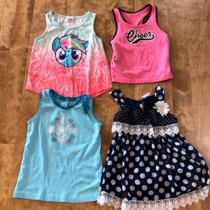 Set of 4 girls tank tops